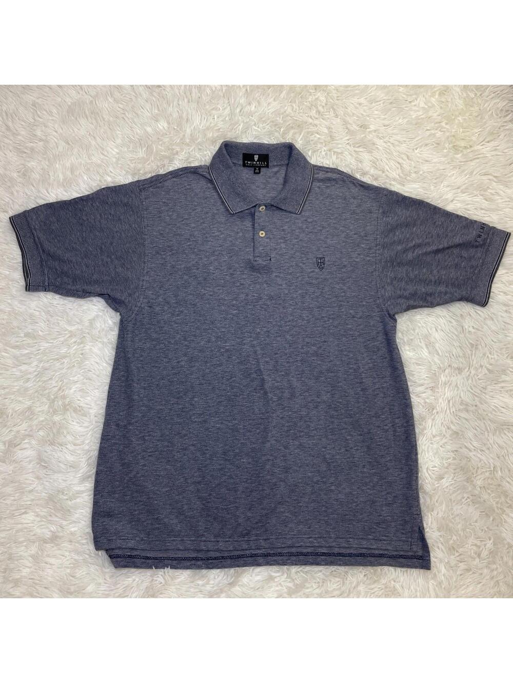 Vintage Twin Hill Golf Company Shirt Mens Short Sleeve Polo M Gray Made In USA